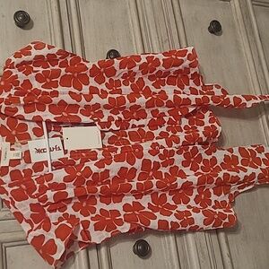 Floral Red Blouse by Tamara K